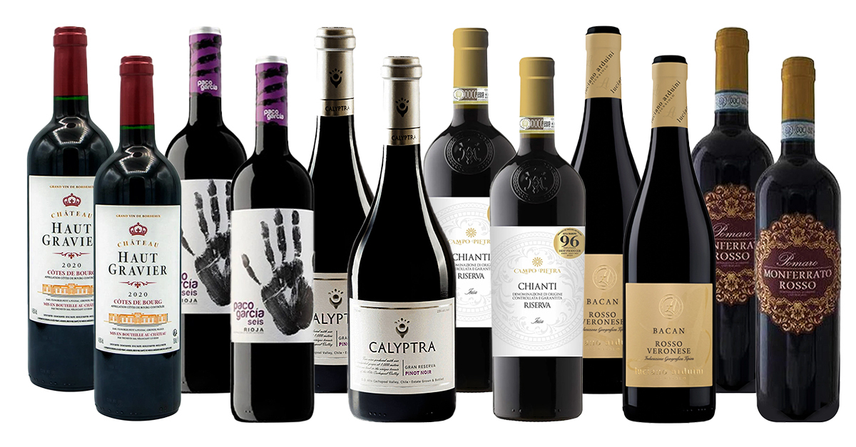 Case by Case Special - 12PK Offer (6 Wines with 2 Bottles of Each )